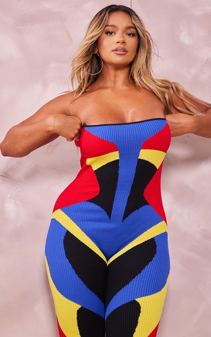  Shape Multi Colourblock Bandeau Jumpsuit Product Image