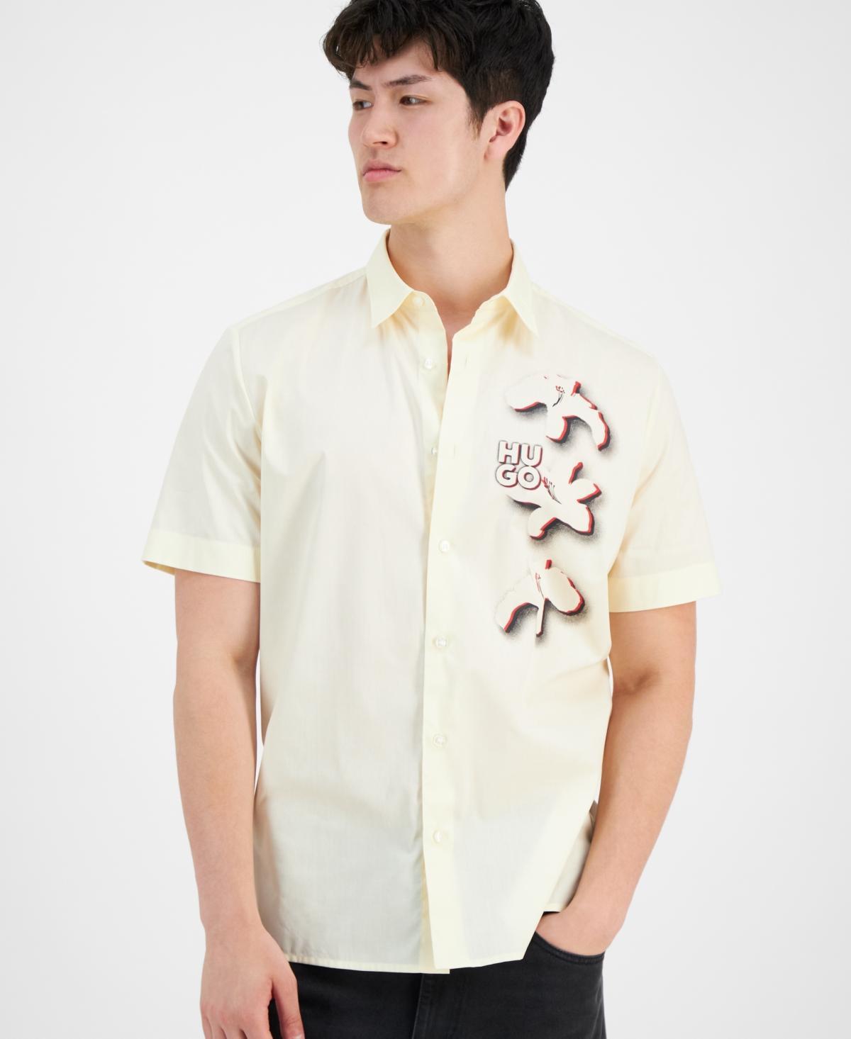 Hugo by Hugo Boss Mens Logo Floral Shirt Product Image