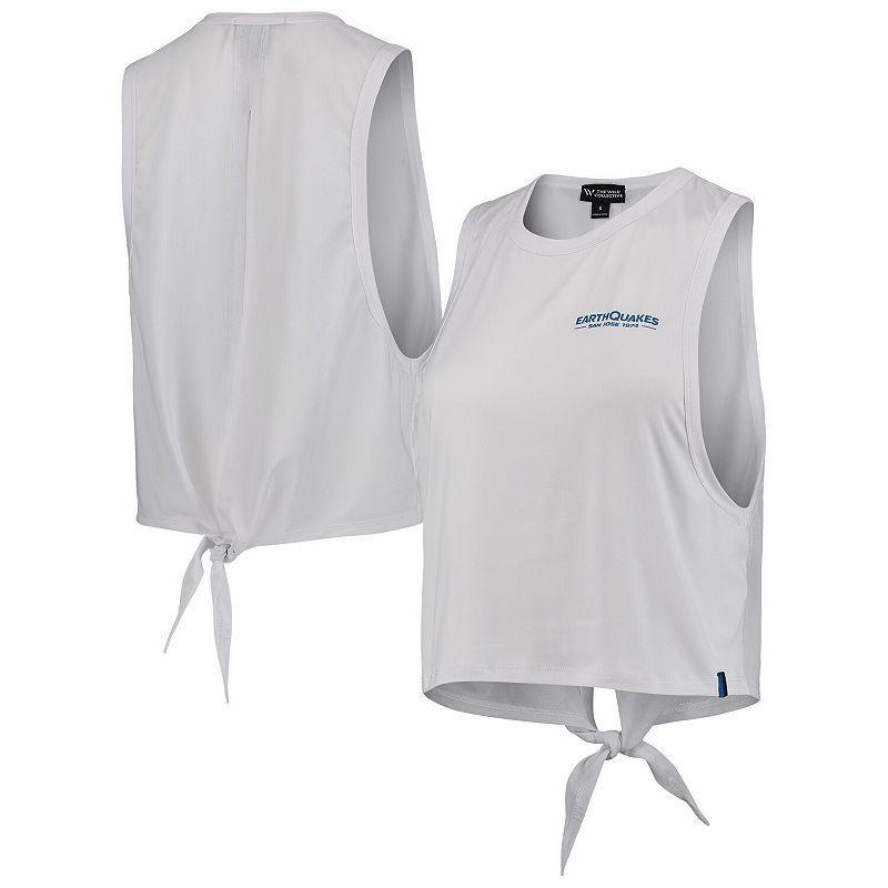 Womens The Wild Collective White San Jose Earthquakes Twist Back Tank Top Product Image