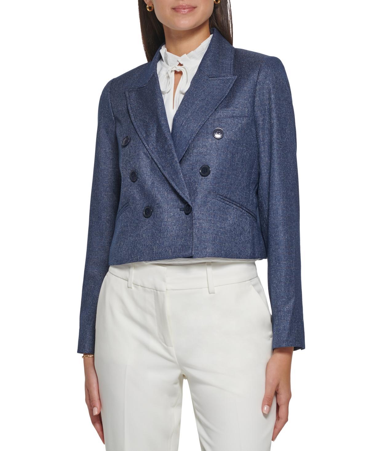 Women's Cropped Double-Breasted Blazer Product Image