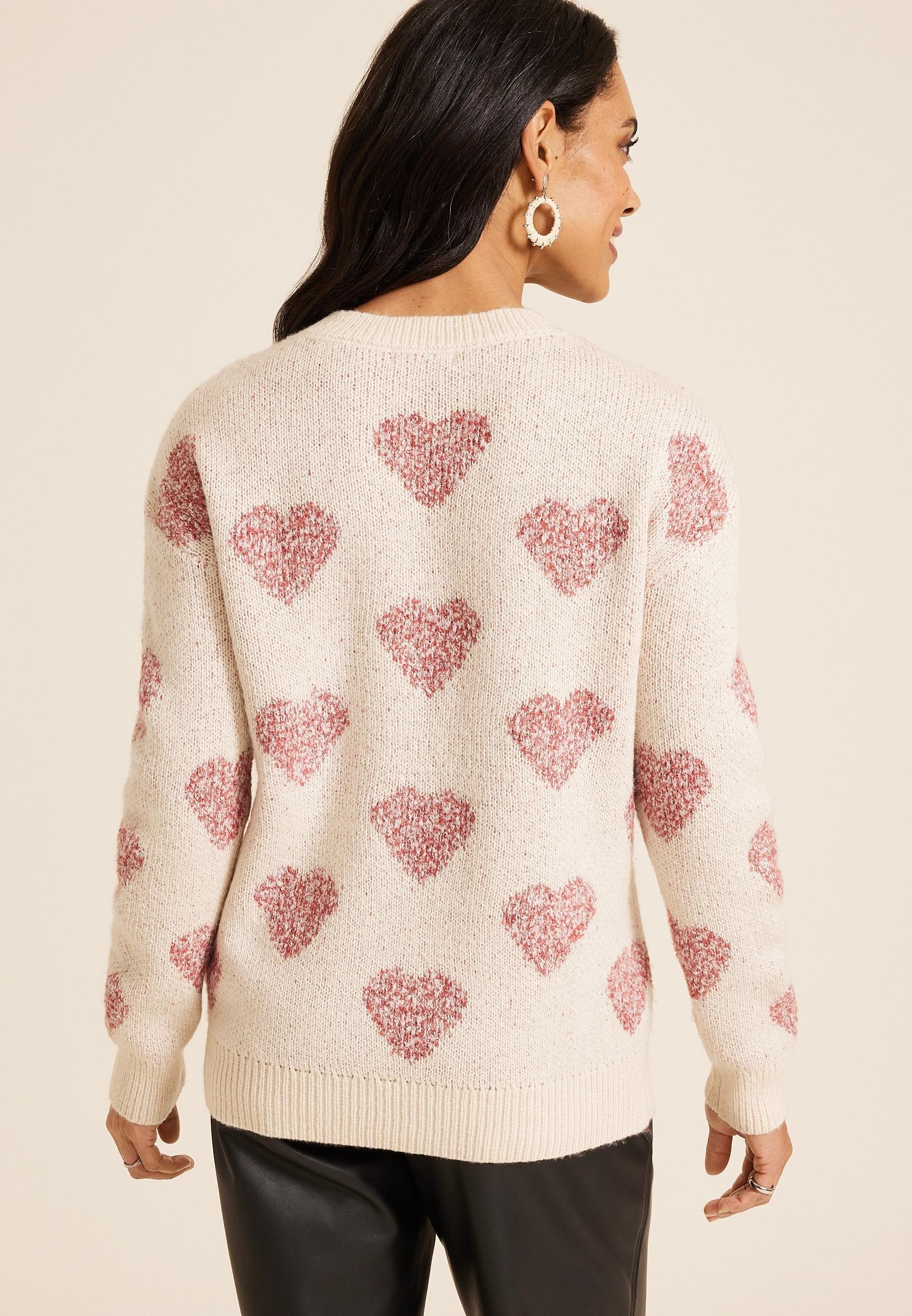 Heart Crew Neck Sweater Product Image