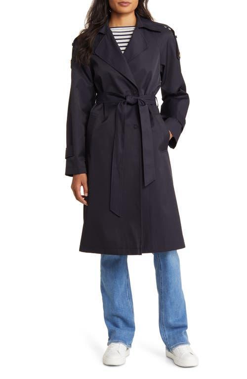 Womens Cotton-Blend Belted Trench Coat Product Image