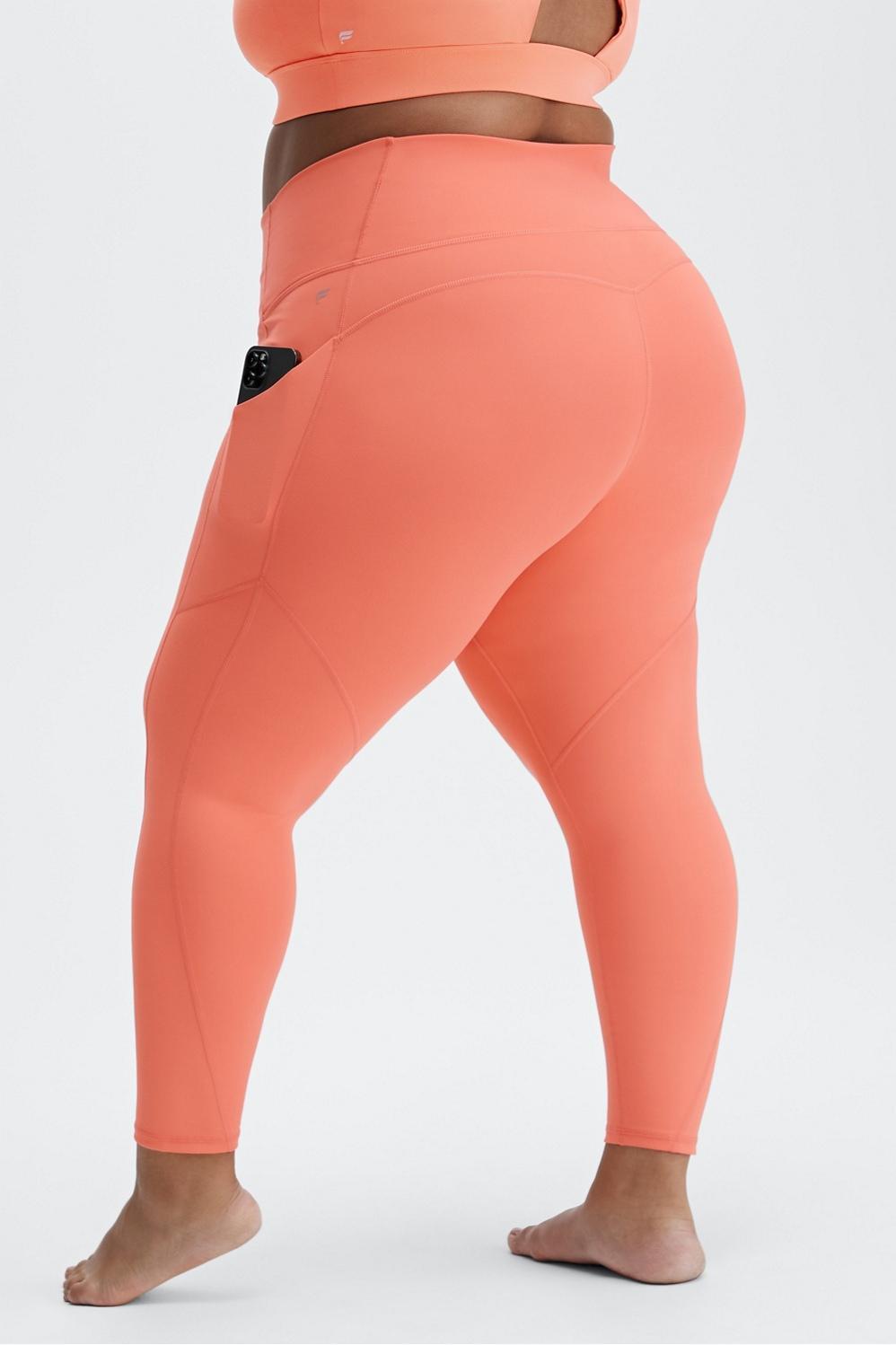 Fabletics Oasis High-Waisted 7/8 Legging Womens orange Size XS Product Image