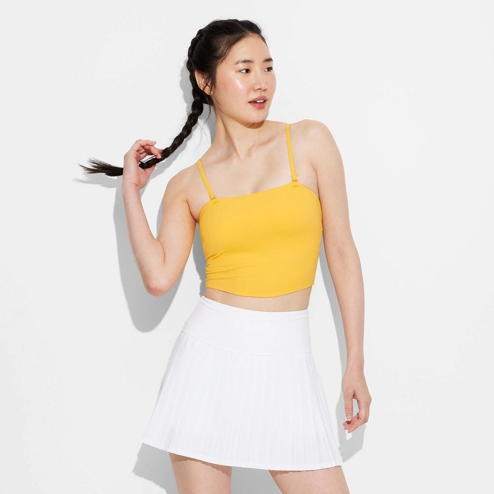 Womens Game Day Removable Strap Tube Top - JoyLab Canary Yellow M Product Image