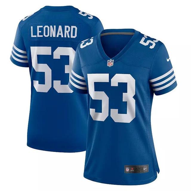 Womens Nike Darius Leonard Royal Indianapolis Colts Alternate Game Jersey Product Image