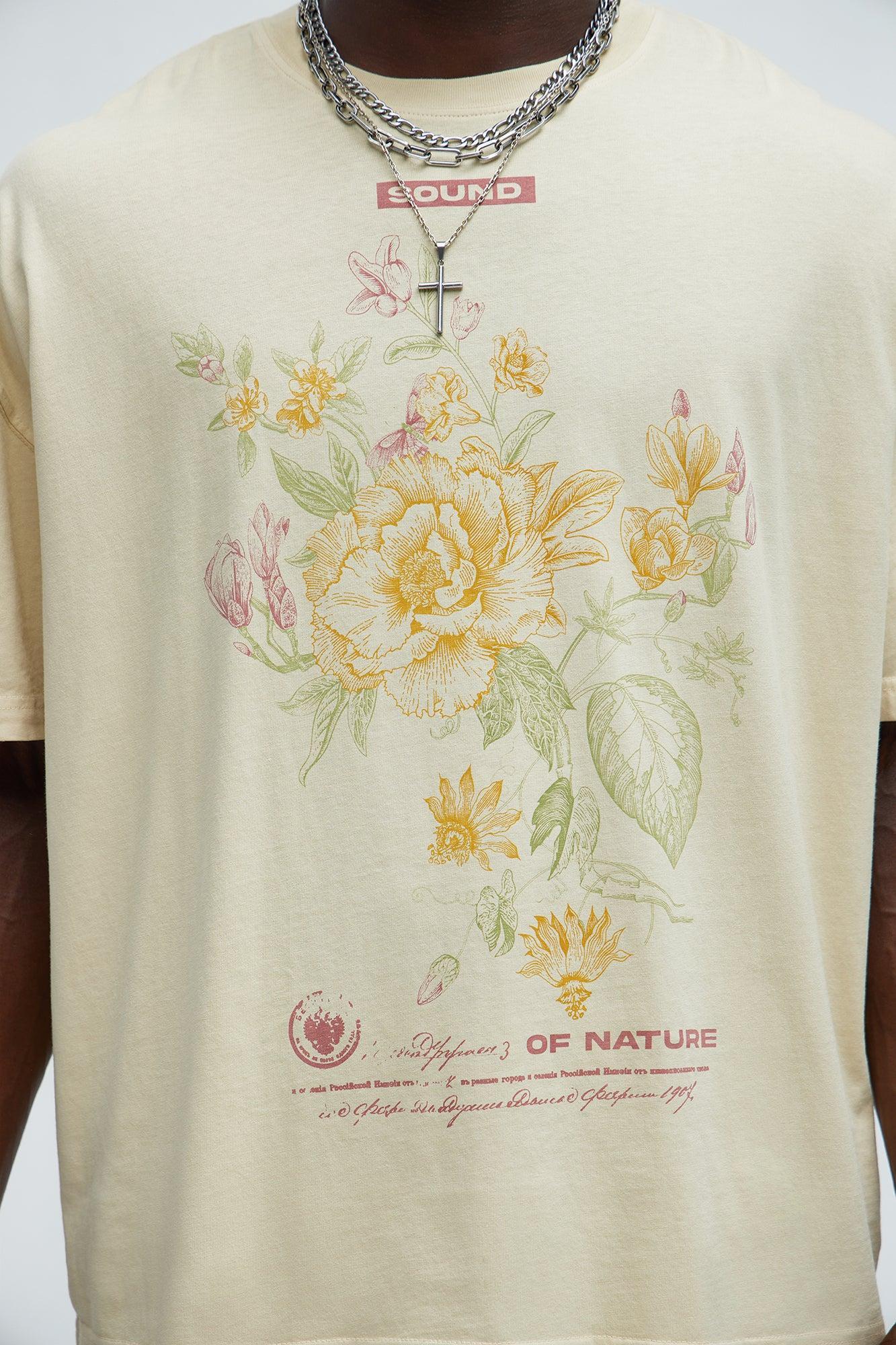 Sound Of Nature Oversized Short Sleeve Tee - Grey Product Image