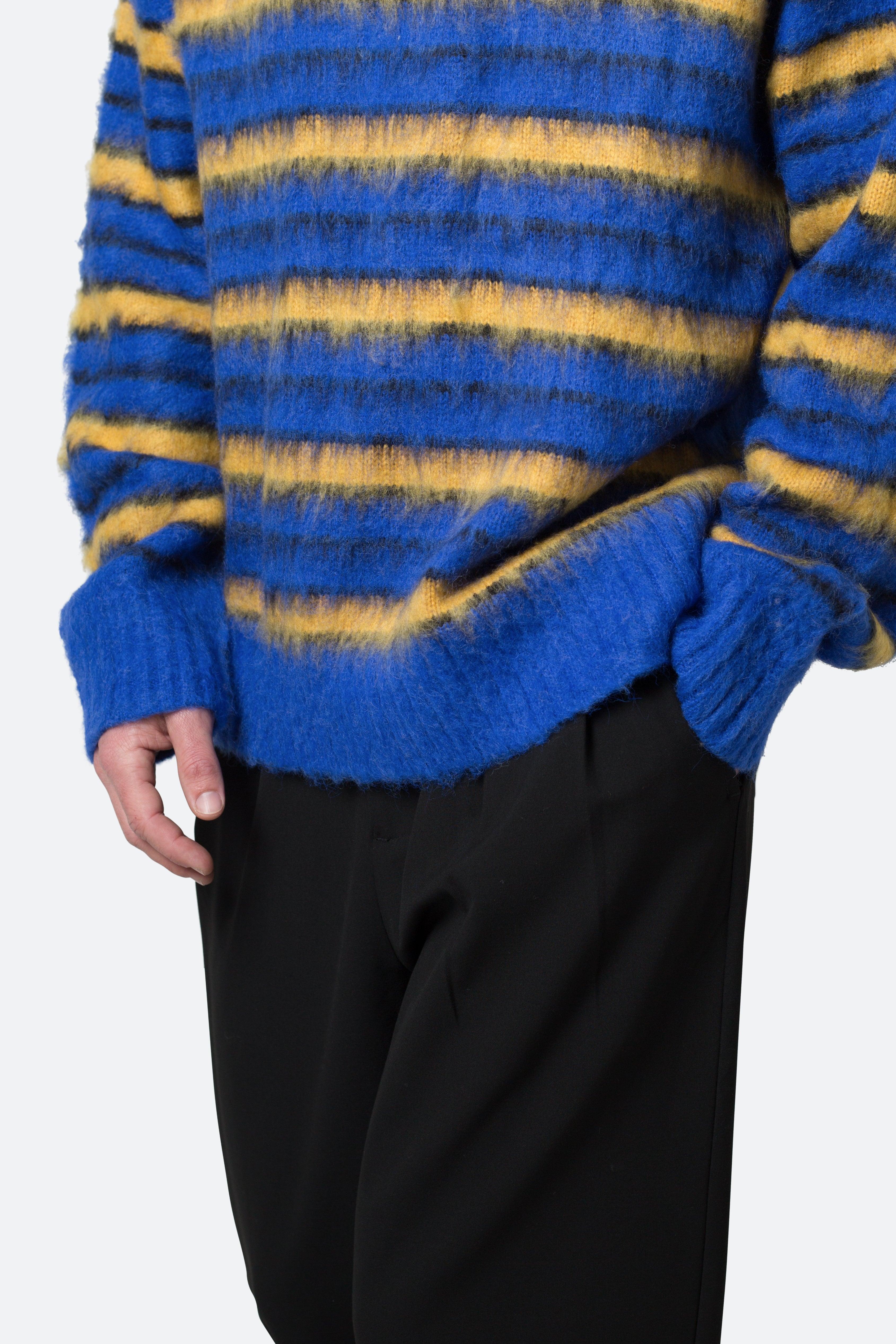 Striped Mohair Sweater - Blue Product Image