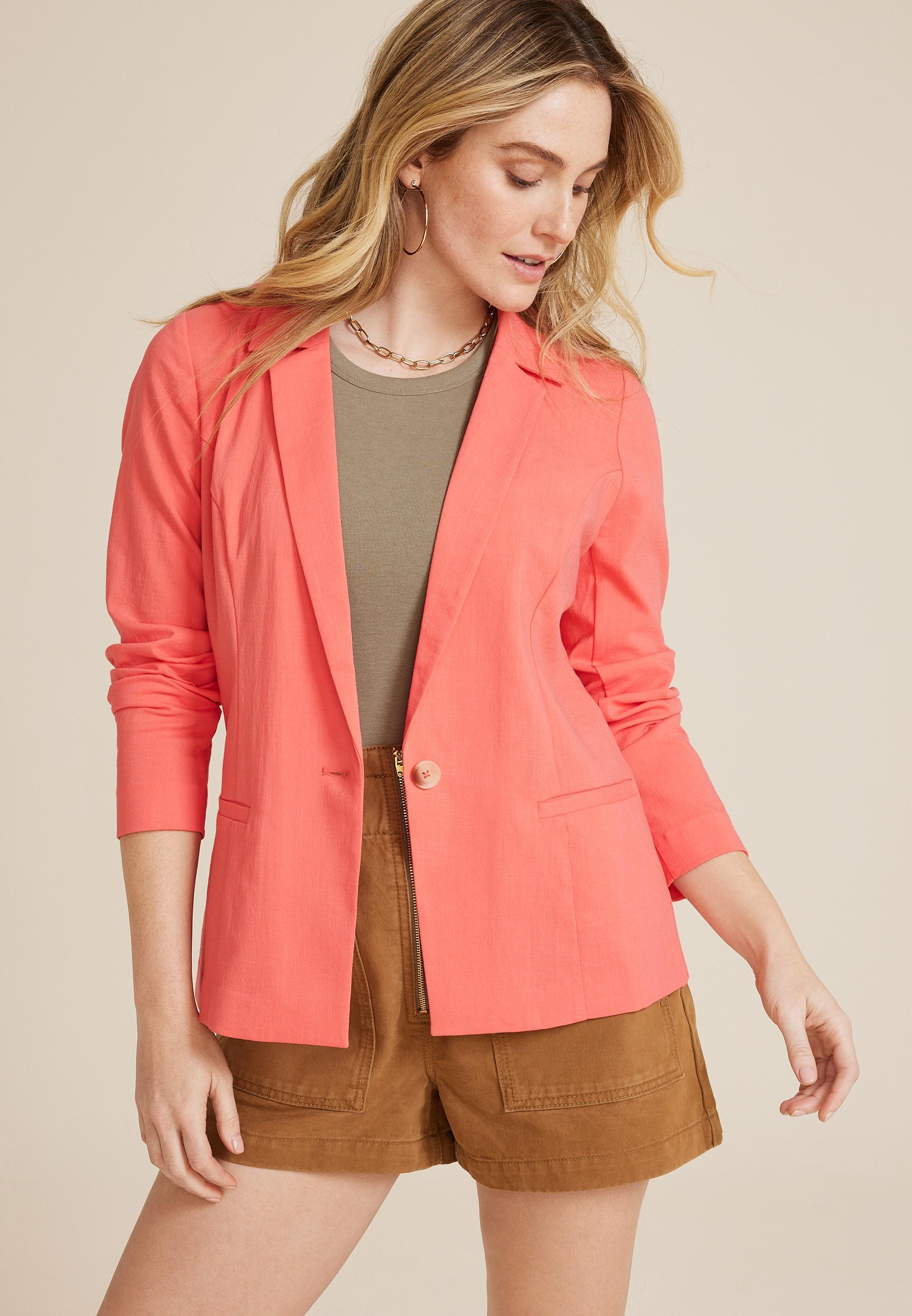 Linen Like Blazer Product Image