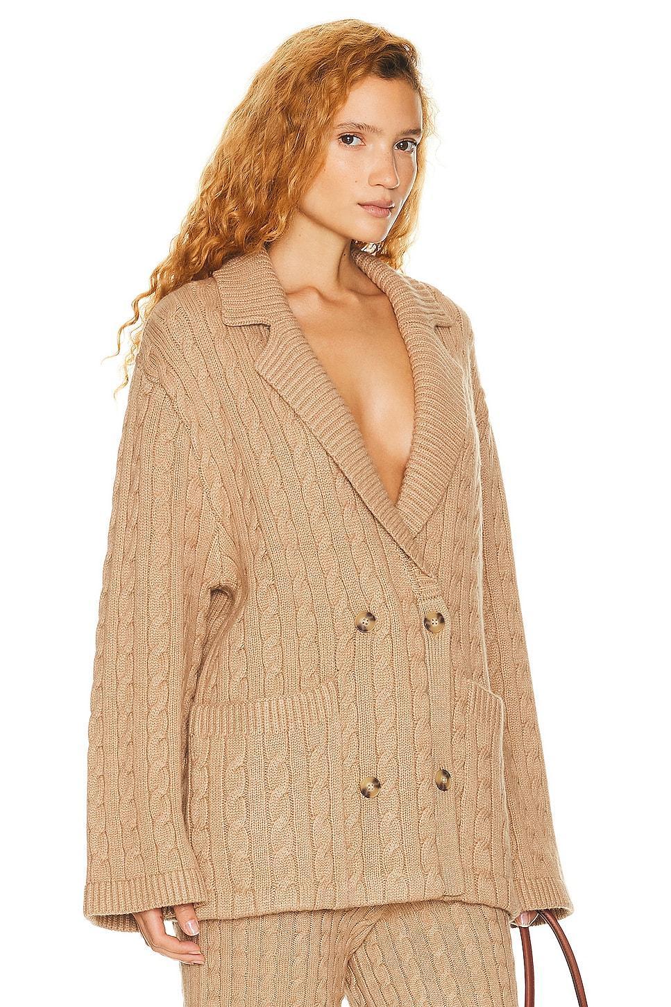 Helsa Nalini Cable Cardigan in Brown. - size S (also in L, M, XL, XS, XXS) Product Image