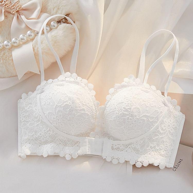 Plain Lace Bra / Panties / Set Product Image