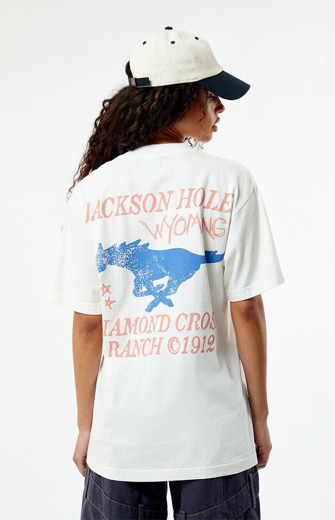 Diamond Cross Ranch Women's Jackson Wyoming Runnin' T-Shirt Product Image