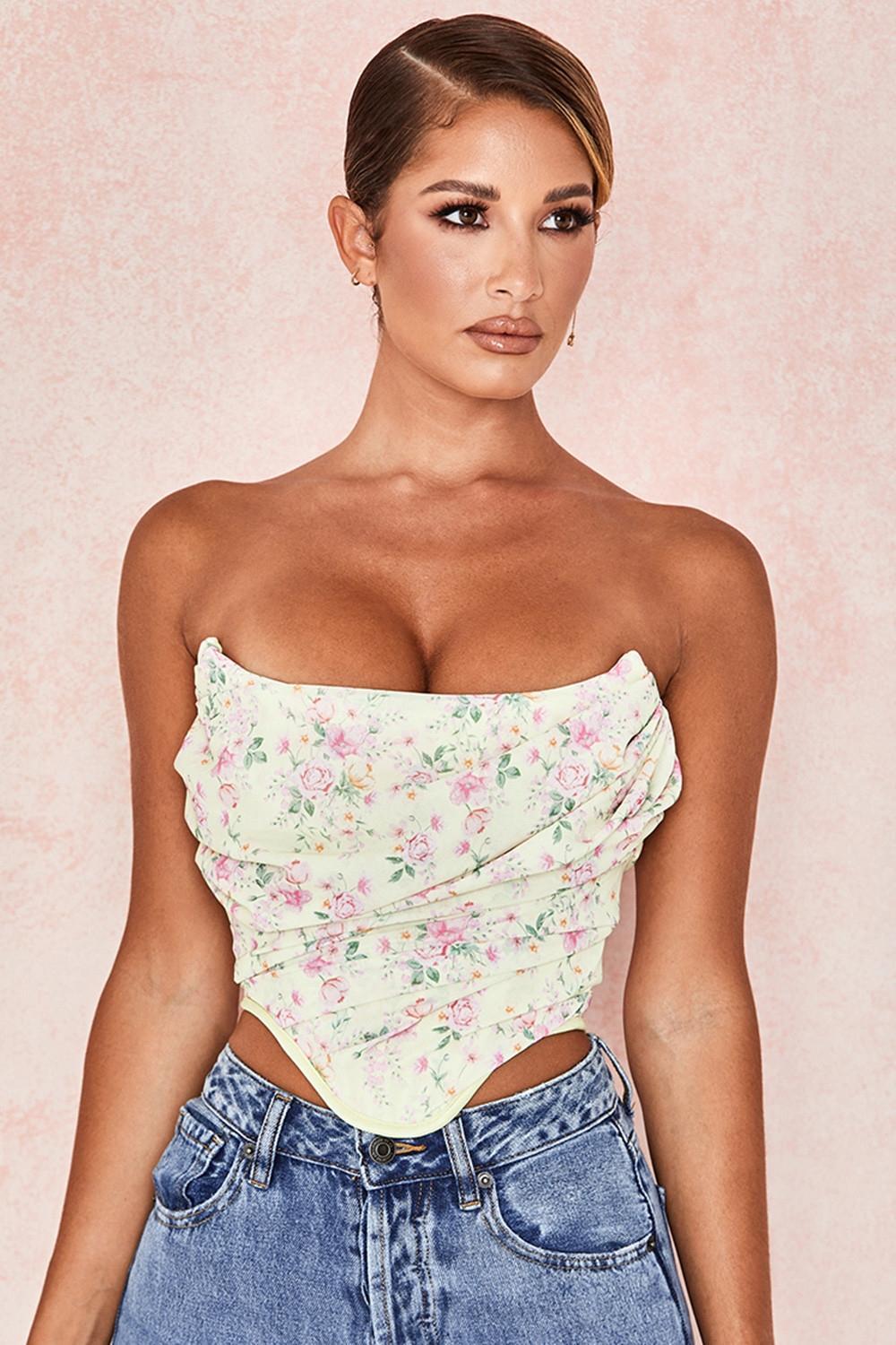 Vivienne Lemon Floral Corset Product Image