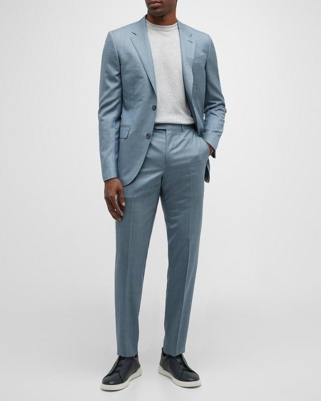 Mens Trofeo Silk-Wool Solid Suit Product Image