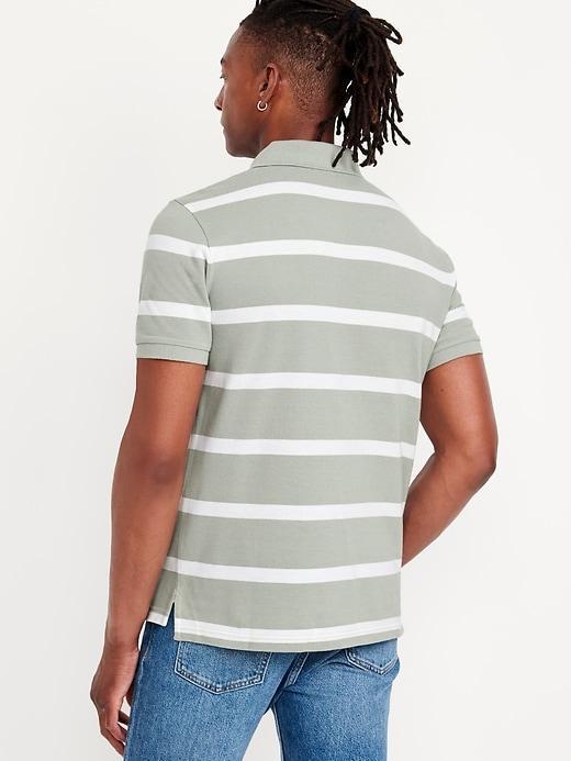 Classic Fit Striped Pique Polo Product Image