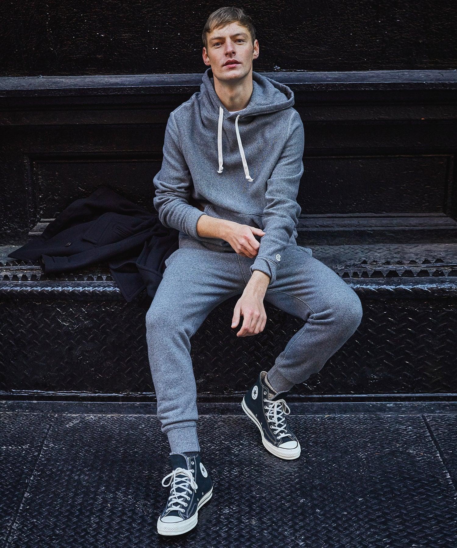 Champion Midweight Slim Jogger Sweatpant in Salt and Pepper Product Image