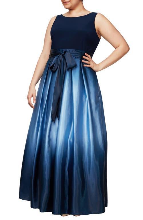 SL FASHIONS Ombr Satin Gown Product Image