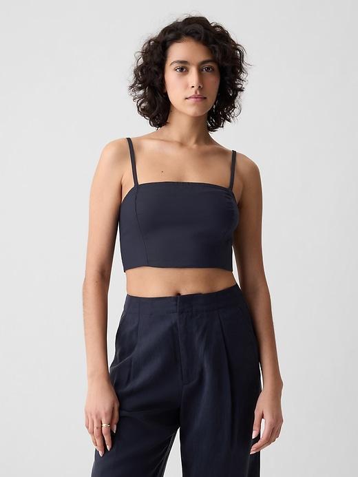 Linen-Cotton Ultra-Cropped Cami Product Image