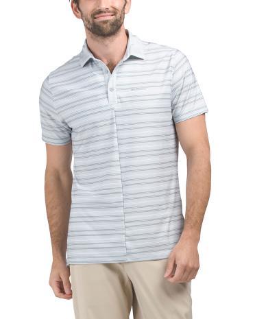 Melange Tech Jersey Golf Polo T-shirt for Men | Polyester/Spandex Product Image