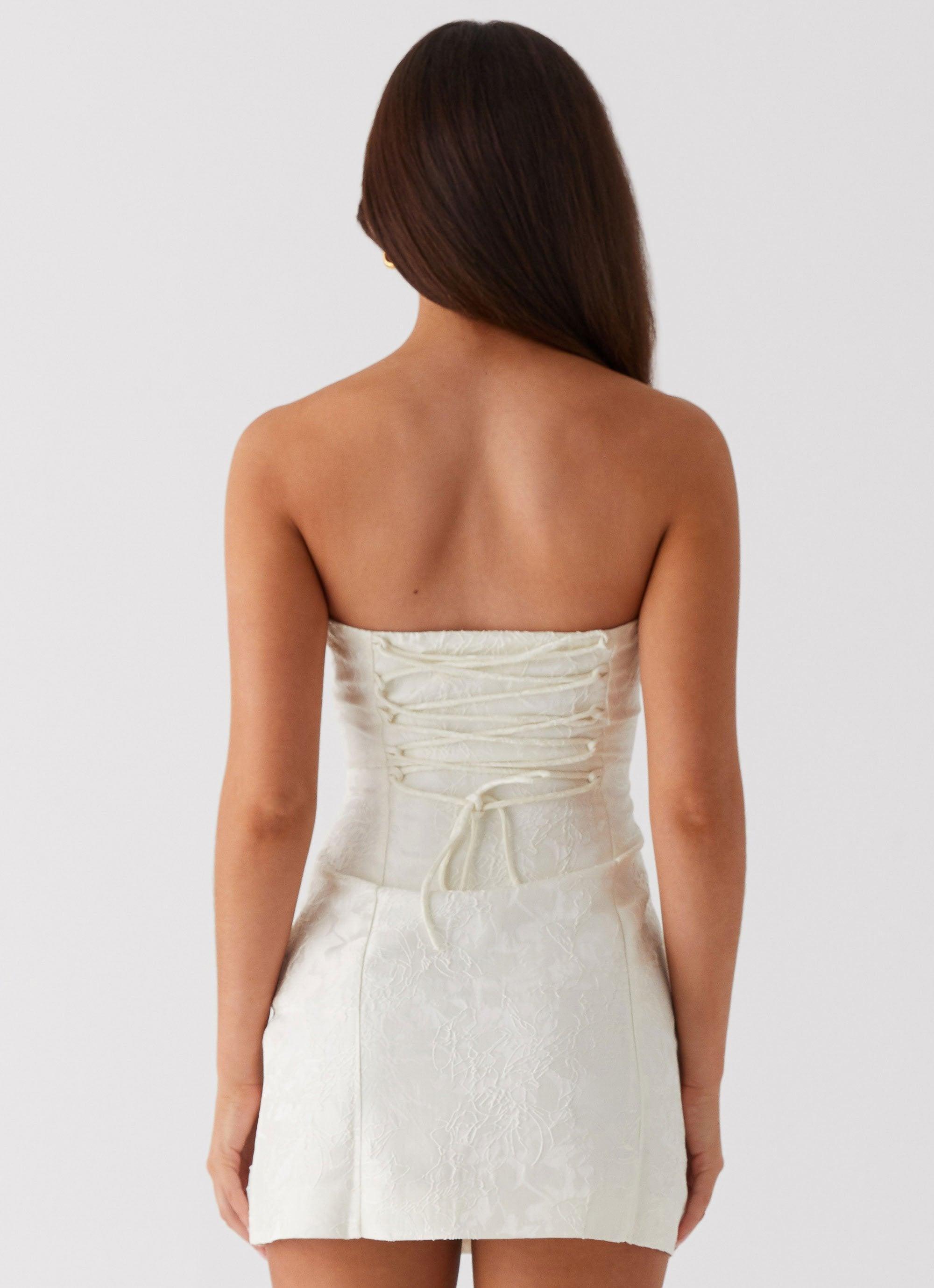 Eternity Strapless Mini Dress - Ivory Product Image