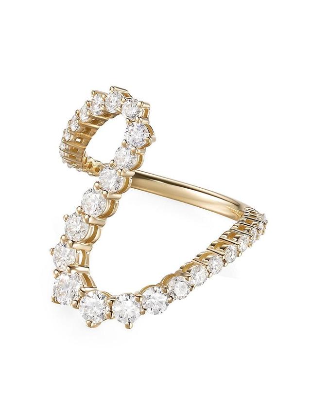 Womens Hannah 18K Yellow Gold & 1.7 TCW Diamond Curved Ring Product Image