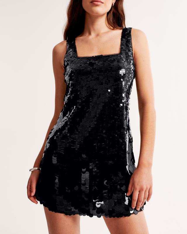 Sequin Squareneck Mini Dress Product Image