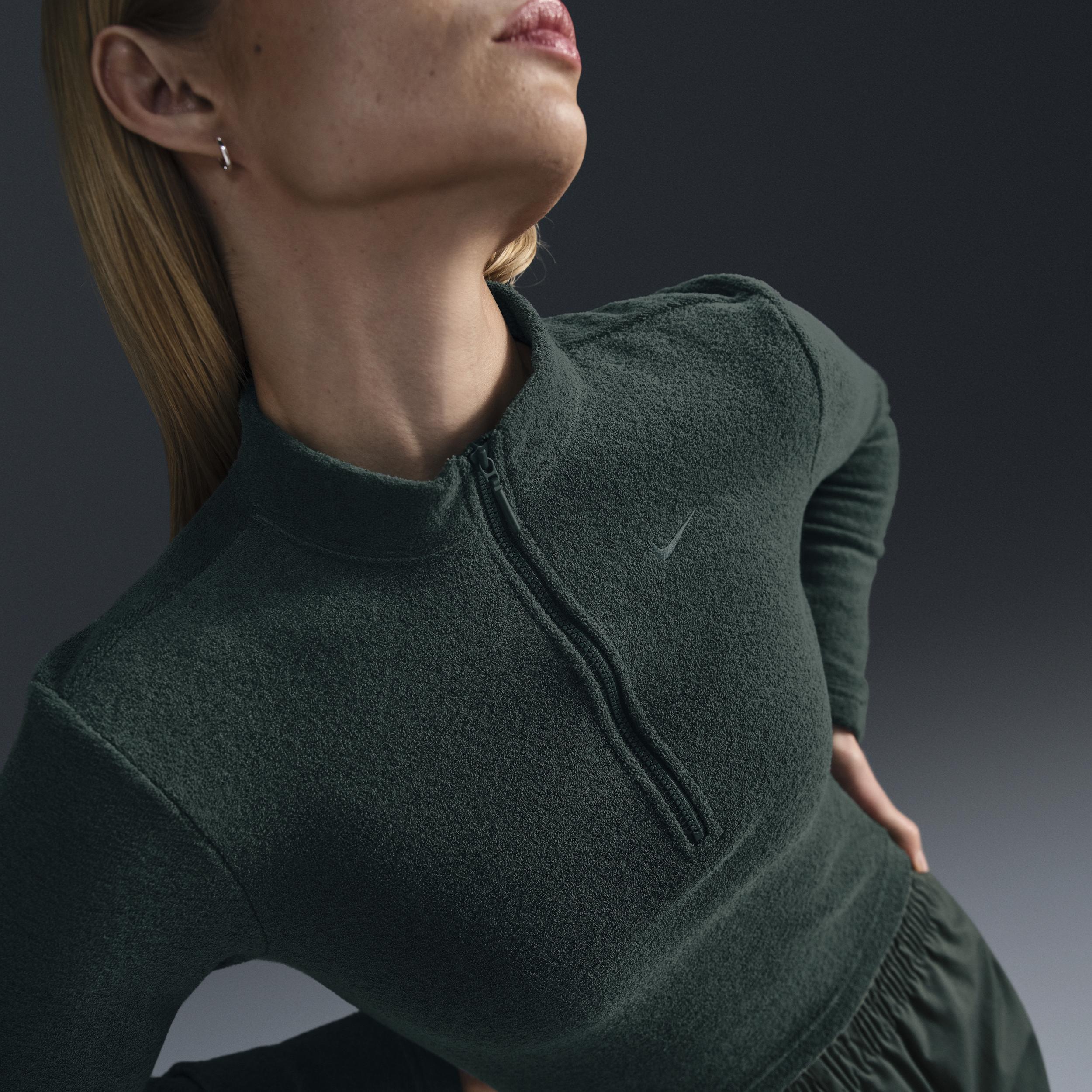 Women's Nike Sportswear Phoenix Plush Slim Long-Sleeve Cozy Fleece 1/2-Zip Top Product Image