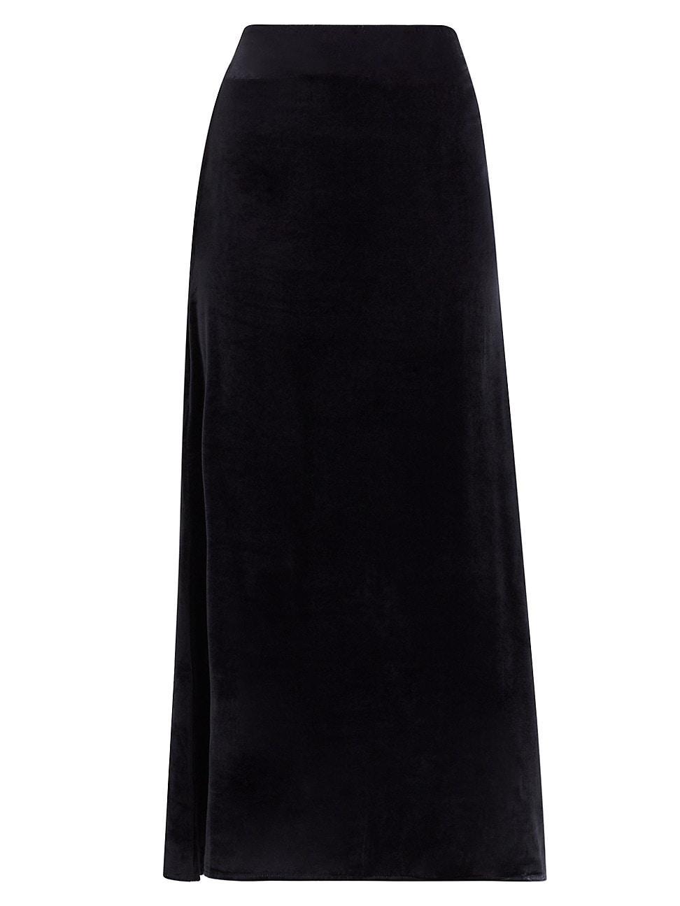 Womens Lia Velvet Midi-Skirt product image