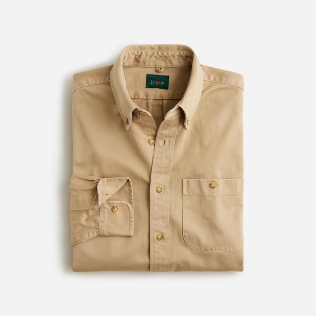 Relaxed garment-dyed heavyweight twill shirt Product Image