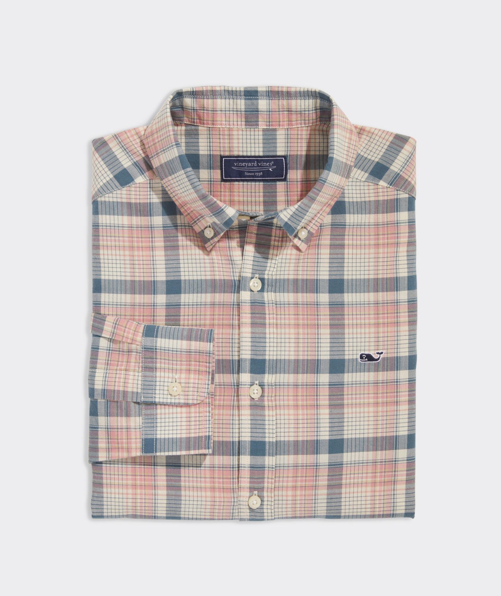 Cotton Madras Plaid Shirt Product Image