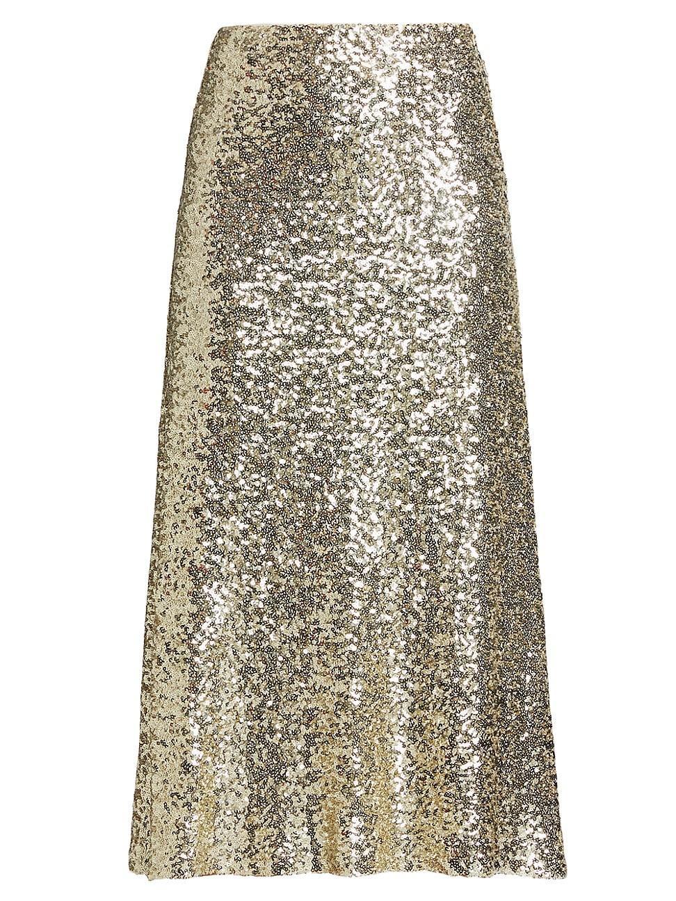 Womens Maeve Sequin Slip Skirt Product Image