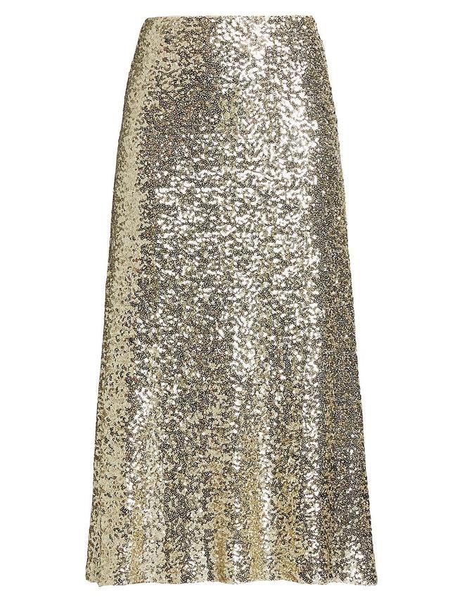 Womens Maeve Sequin Slip Skirt Product Image