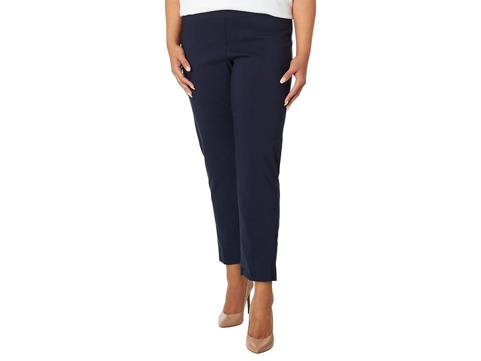 Krazy Larry Plus Size Pull-On Ankle Pants (Navy) Women's Dress Pants Product Image