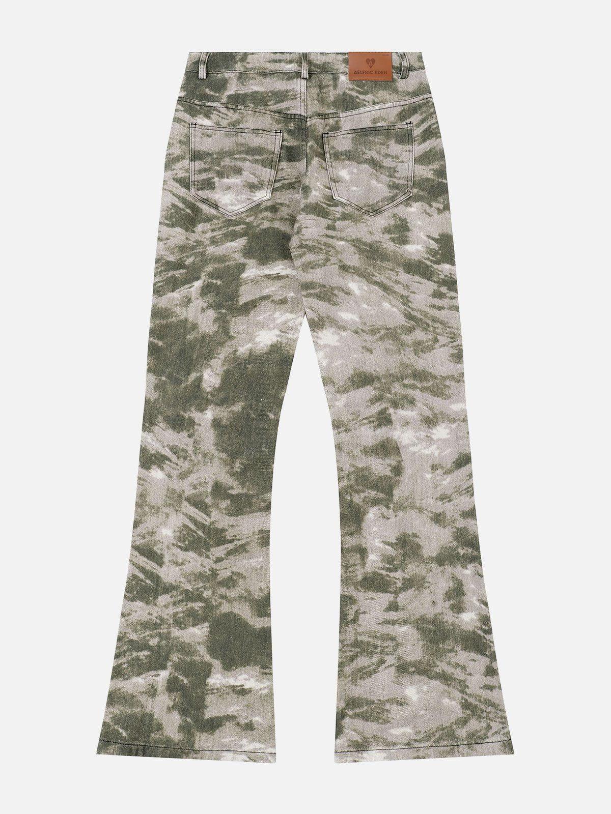 Aelfric Eden Camouflage Embroidery Jeans Product Image