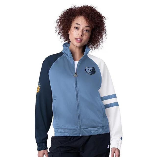 Womens Starter Light Blue Memphis Grizzlies Line Up Dolman Raglan Full-Zip Track Jacket Product Image