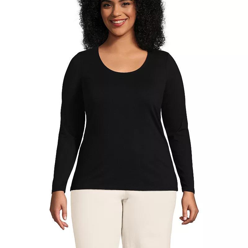 Plus Size Lands End Lightweight Jersey T-Shirt, Womens Product Image