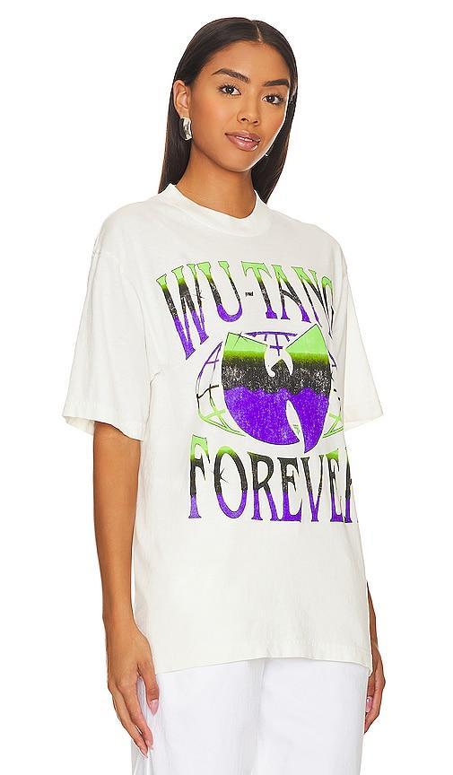 SIXTHREESEVEN Wu Tang Forever Date T-shirt in Cream Product Image