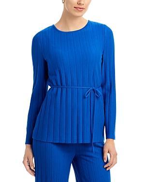 Soft Ribbed Knit Tie-Waist Tunic Product Image