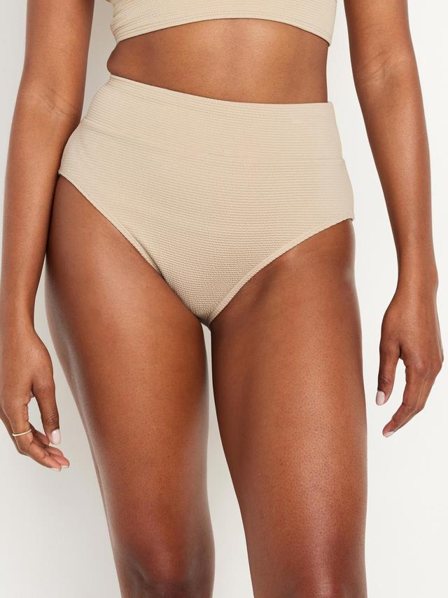 High-Waisted French-Cut Bikini Swim Bottoms Product Image