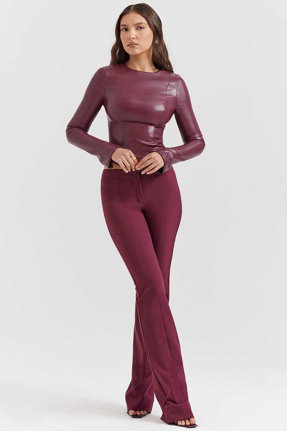 Lillie Wine Trousers Product Image