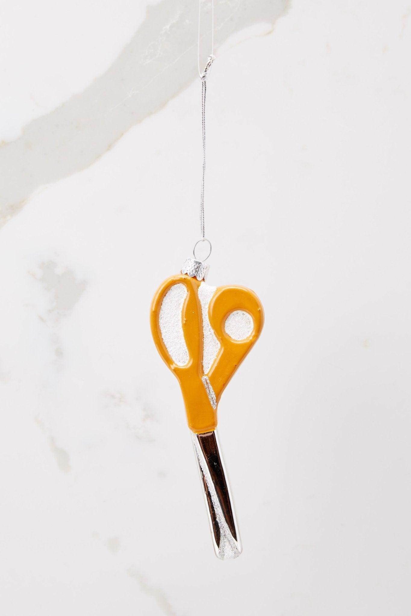 Trim The Tree Orange Scissors Ornament Product Image