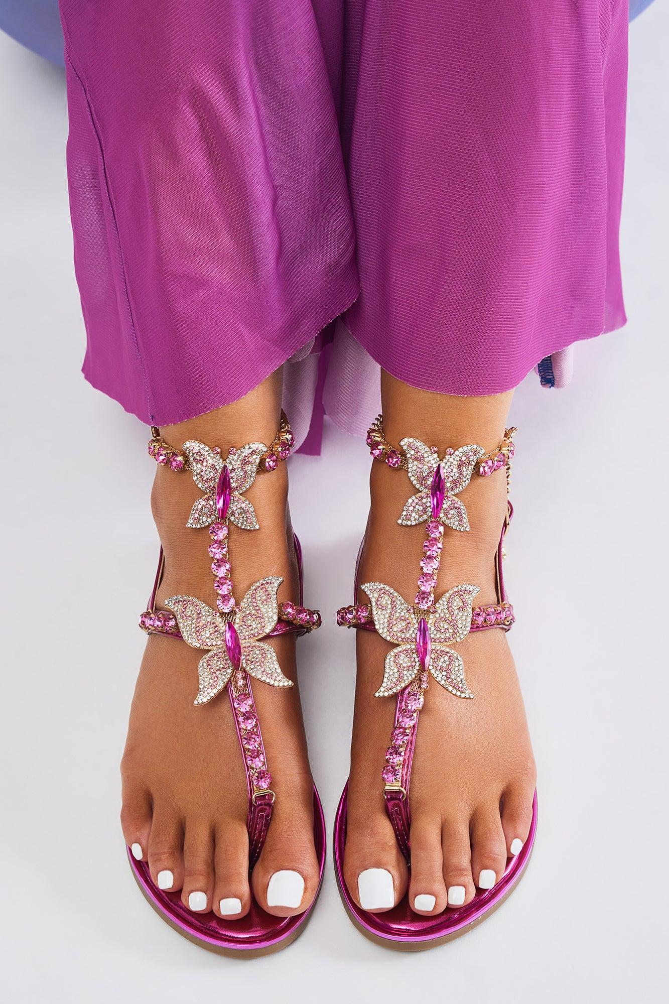 Gotta Let Go Flat Sandals - Pink Product Image