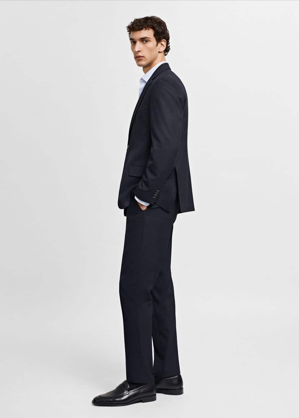 MANGO MAN - Stretch fabric super slim-fit suit pants dark navyMen Product Image