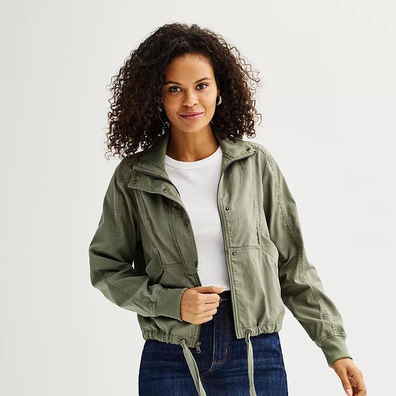 Womens Sonoma Goods For Life Zipped Utility Jacket product image