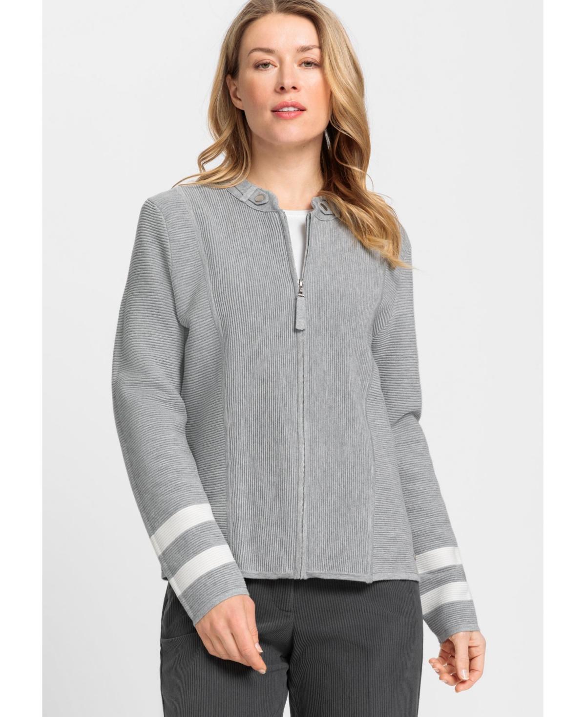 Olsen Womens Long Sleeve Ribbed Knit Cardigan product image