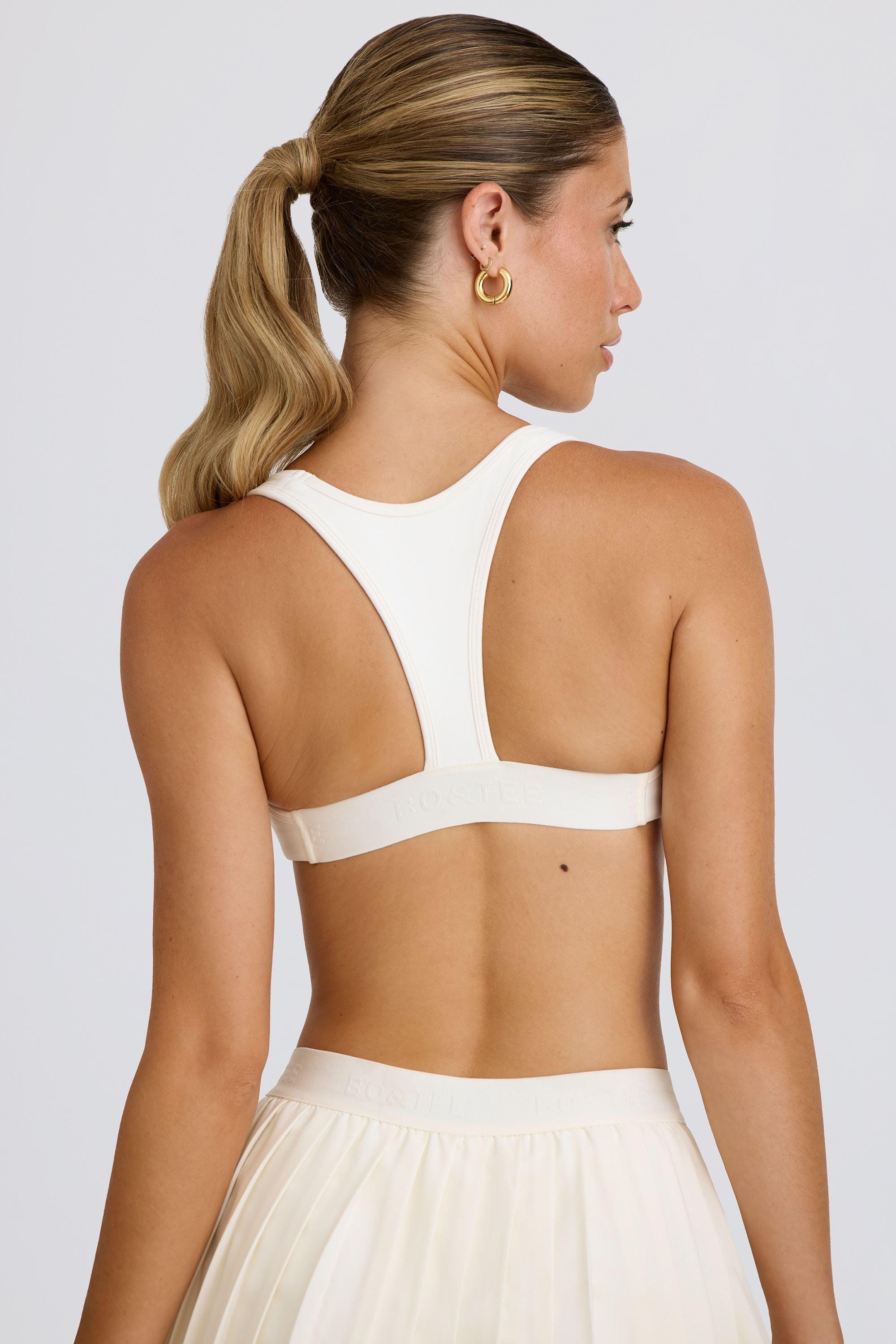 Soft Active Sports Bra in White Product Image