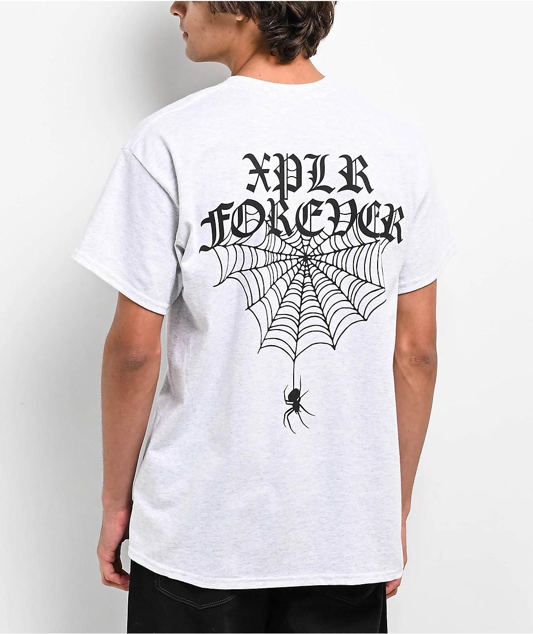 XPLR Spider Ash Grey T-Shirt Product Image