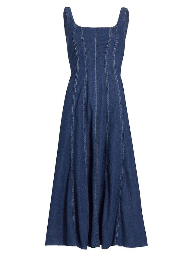 Womens Amory Sleeveless Denim Midi-Dress Product Image