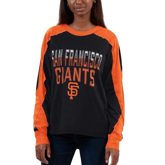 Womens G-iii 4Her by Carl Banks Black San Francisco Giants Smash Raglan Long Sleeve T-shirt - Black Product Image