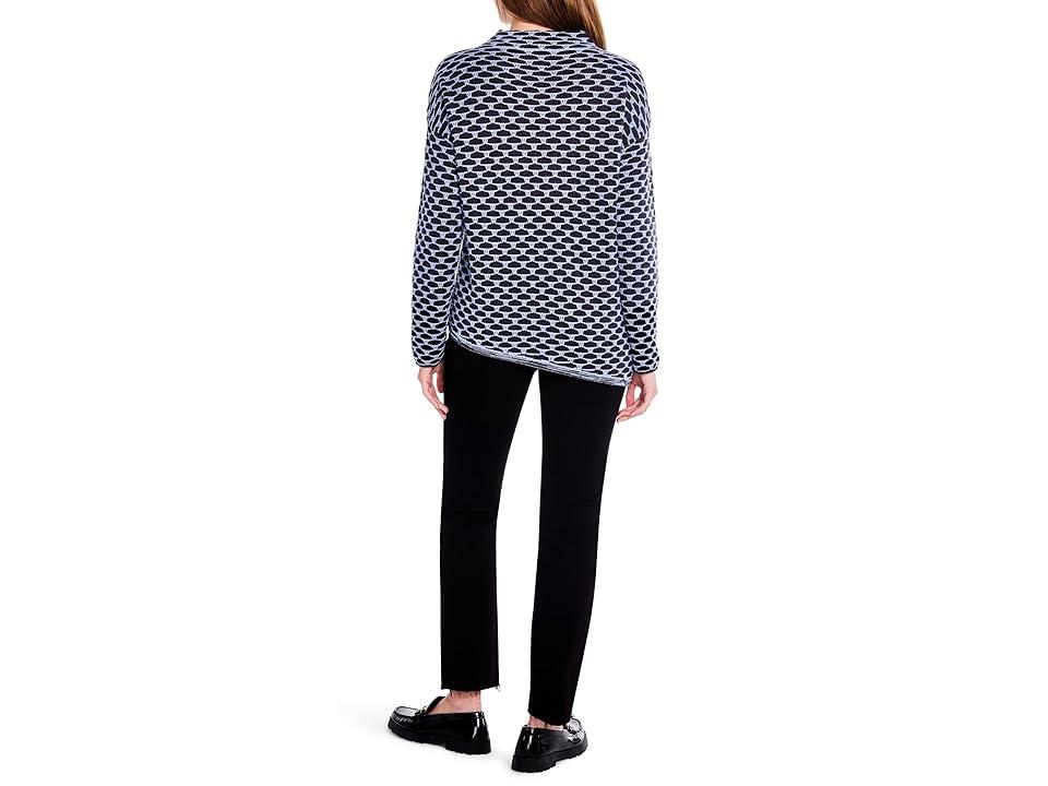 NIC+ZOE Petite Pixel Play Sweater Multi) Women's Clothing Product Image