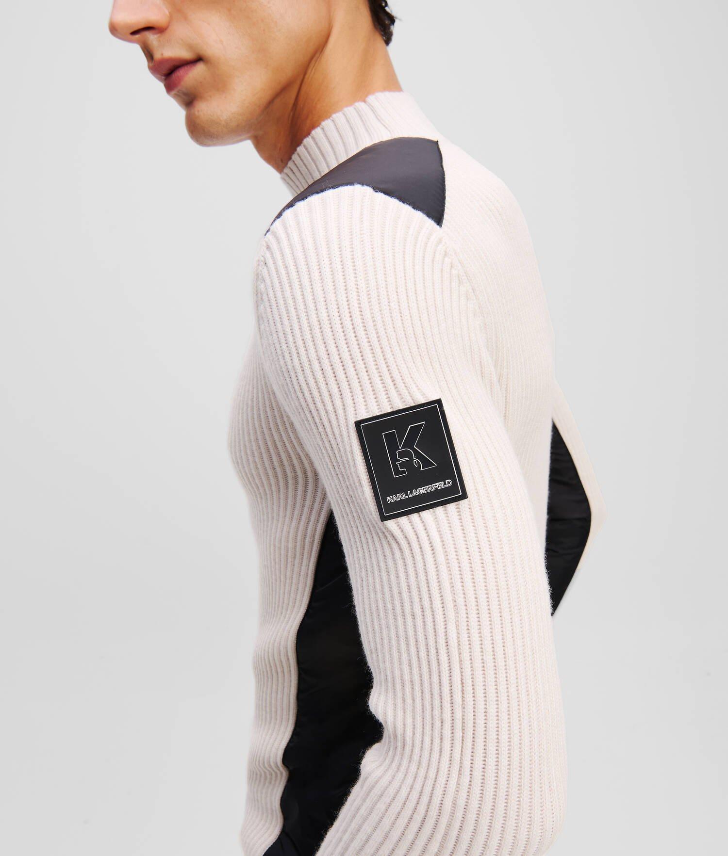 PANELED TURTLENECK SWEATER Product Image